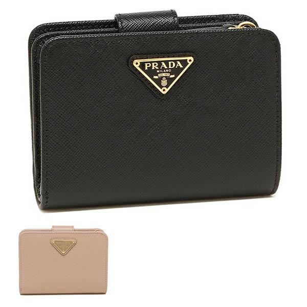 PRADA プラダ 二つ折り財布 サフィアーノ レディース 1ML018 QHH PRADA プラダ 二つ折り財布 サフィアーノ レディース 1ML018 QHH