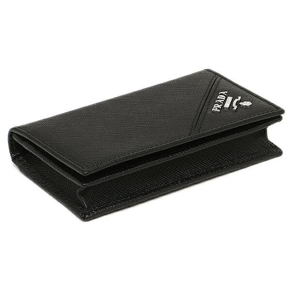 新品未使用✨プラダ　名刺入れ　サフィアーノトライアングル　2MC122 ブラック PRADA プラダ カードケース サフィアーノトライアングルロゴ