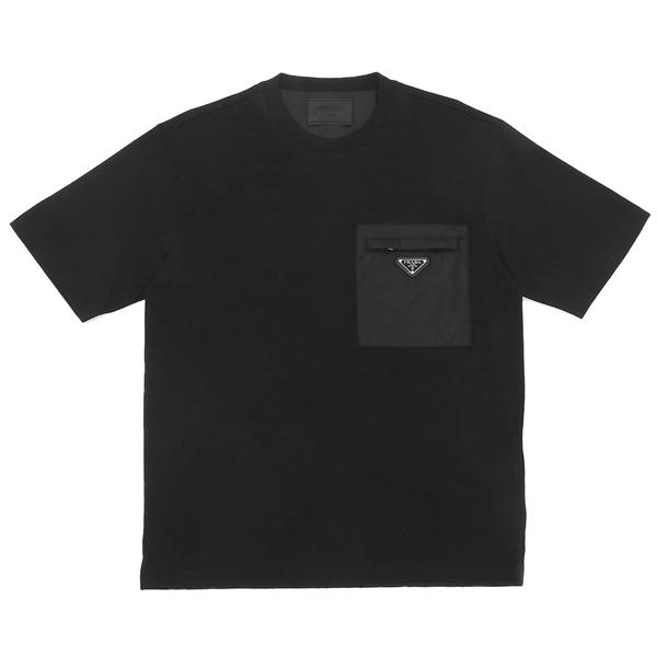 プラダ Tシャツ トップス リナイロン トライアングルロゴ ブラック メンズ PRADA UJN661 11CK 221 F0002_4