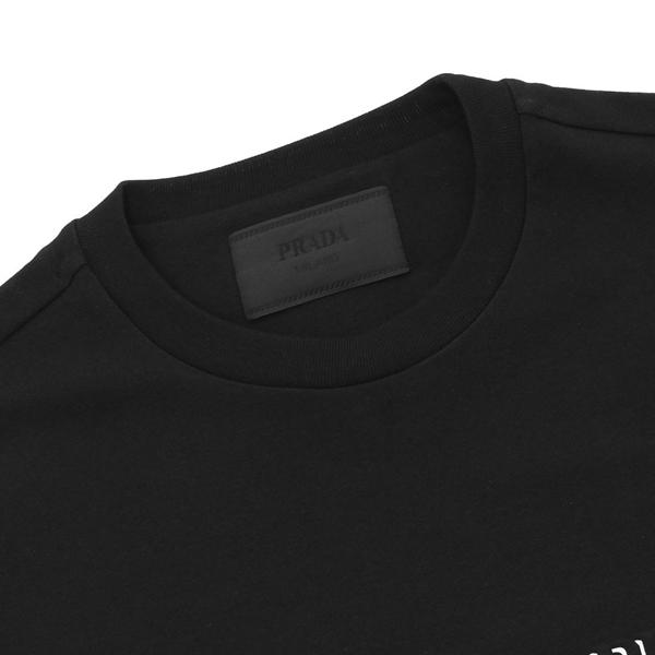 PRADA プラダ Tシャツ カットソー ブラック メンズ UJN896 14K7