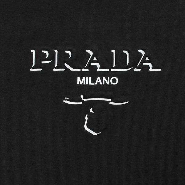 だいふく PRADA プラダ Tシャツ カットソー ブラック メンズ UJN896 14K7