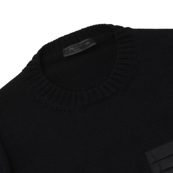 プラダ ニット セーター トライアングルロゴ ブラック メンズ PRADA UMB049 1W4X F0002 S202の画像