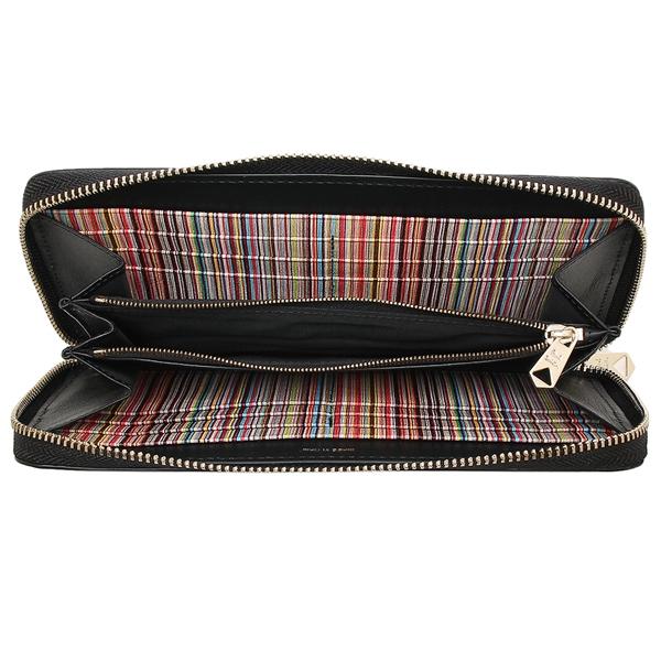 Paul Smith ポールスミス 長財布 マルチストライプ ブラック メンズ 
