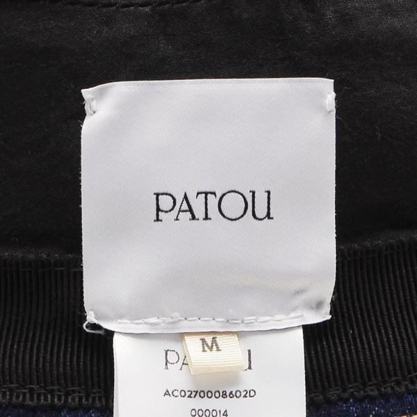PATOU パトゥ 帽子 バケハ デニム ブルー イエロー レディース PATOU パトゥ 帽子 バケハ デニム ブルー イエロー レディース