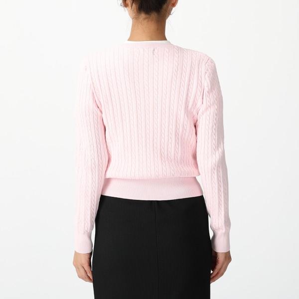 Polo by Ralph Lauren ピンク コットンカーディガン M POLO RALPH LAUREN（ポロ・ラルフローレン） カーディガン ケーブル