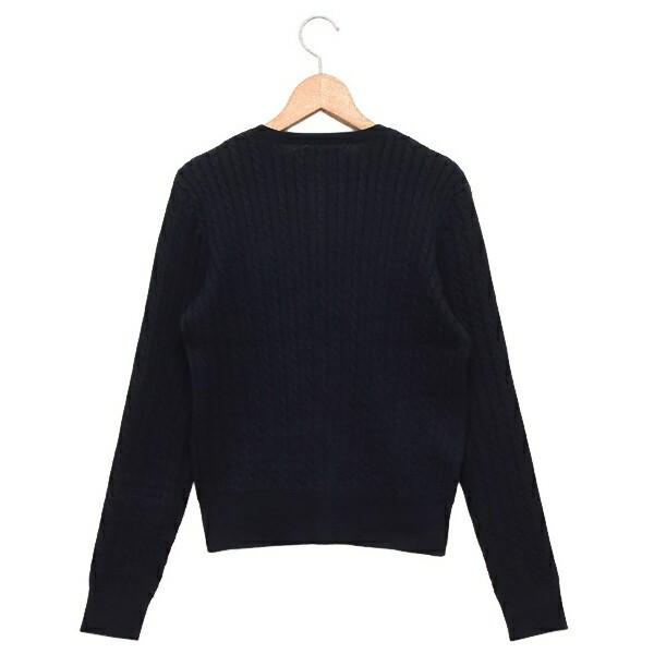 ラスト1点！【新品】ポロラルフローレン半袖ケーブルニットカーディガン紺ネイビーS POLO RALPH LAUREN ポロラルフローレン カーディガン ケーブル
