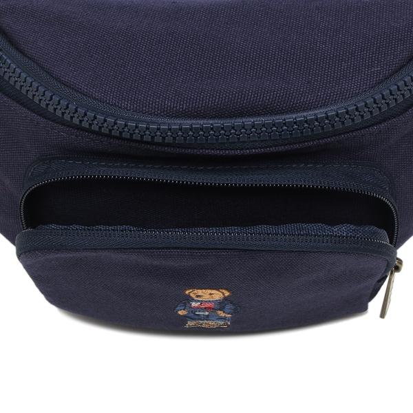 Polo RalphLauren キャンバス ボディバッグ　ネイビー キャンバス ウエスト バッグ（ボディバッグ/ウエストポーチ