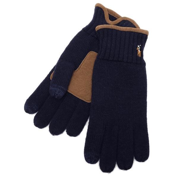 POLO RALPH LAUREN（ポロ・ラルフローレン） 手袋 ネイビー ブラウン