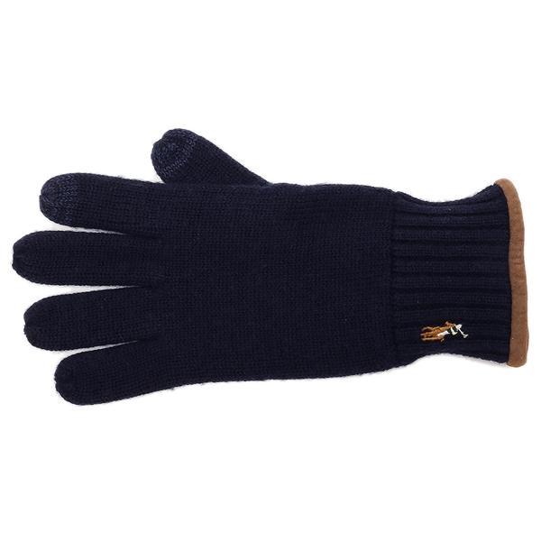 POLO RALPH LAUREN（ポロ・ラルフローレン） 手袋 ネイビー ブラウン