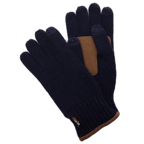 POLO RALPH LAUREN ネイビー手袋 POLO RALPH LAUREN（ポロ・ラルフローレン） 手袋 ネイビー ブラウン