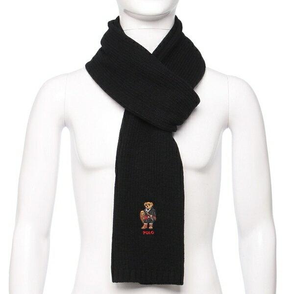 新品・未使用！Polo Ralph Lauren テディベア マフラー 黒 POLO RALPH LAUREN（ポロ・ラルフローレン） マフラー ホリデー ベア