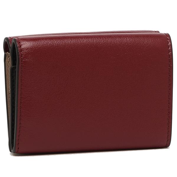 マルニ MARNI 三つ折り財布 トリフォールドウォレット　ワインレッド マルニ MARNI 三つ折り財布 トリフォールドウォレットワインレッド