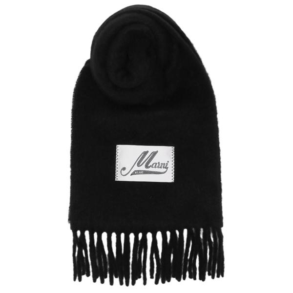 新品未使用MARNIマルニ マフラー 大判ロング　フリンジ MARNI（マルニ） マフラー ロゴラベル フリンジ 大判 ストール