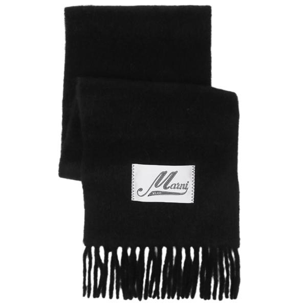 MARNI（マルニ） マフラー ロゴラベル フリンジ 大判 ストール