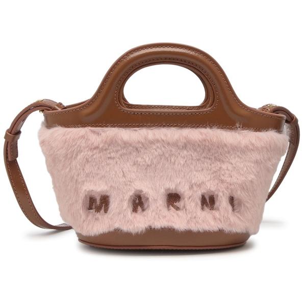 マルニ ハンドバッグ ショルダーバッグ トロピカリア マイクロバッグ フェイクファー ピンク レディース MARNI BMMP0067U0 P8681 00C09の画像