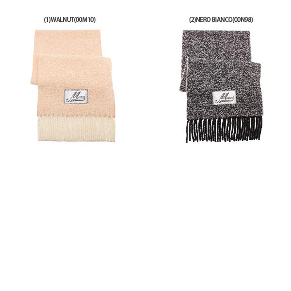 MARNI（マルニ） マフラー ブークレ織り フリンジ ロゴ メンズ