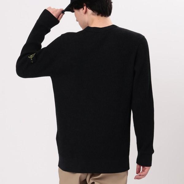 【美品❗️】stone  ニットセーター　ブラック　s STONE ISLAND（ストーン アイランド） ニット セーター グレー メンズ