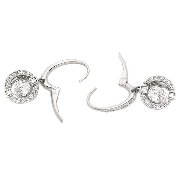 SWAROVSKI ピアス 5504652 シルバー+クリスタル Swarovski Sparkling Dance ドロップピアス, ラウンドカット