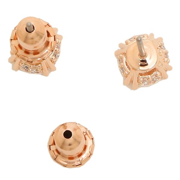 新品 スワロフスキーSWAROVSKI ピアス クローバー ローズゴールド 箱付