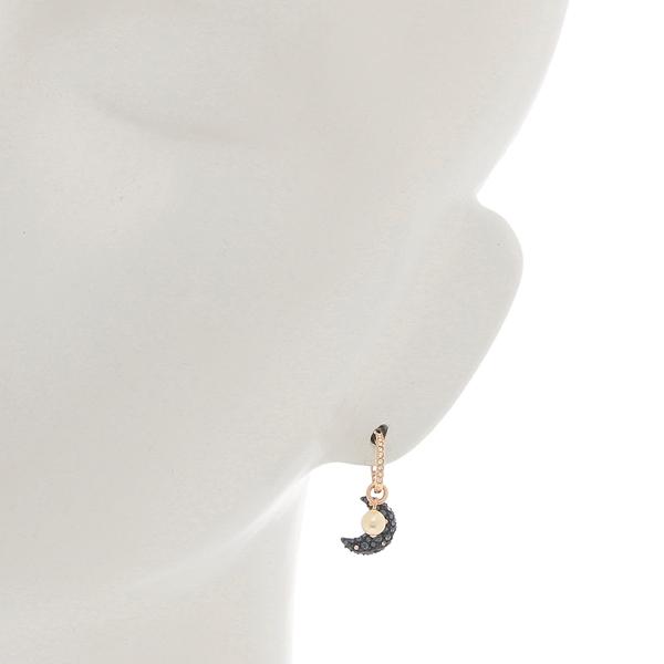 SWAROVSKI スワロフスキー ピアス 月 ネイビー シルバー SWAROVSKI スワロフスキー ピアス 月 ネイビー シルバー