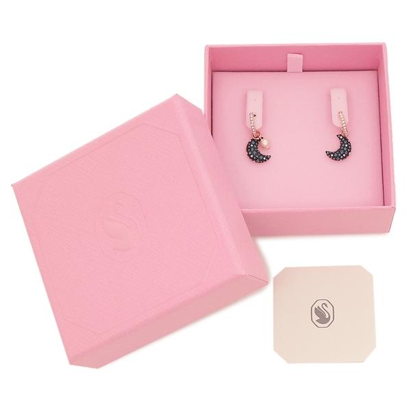 SWAROVSKI スワロフスキー ピアス 月 ネイビー シルバー SWAROVSKI スワロフスキー ピアス 月 ネイビー シルバー