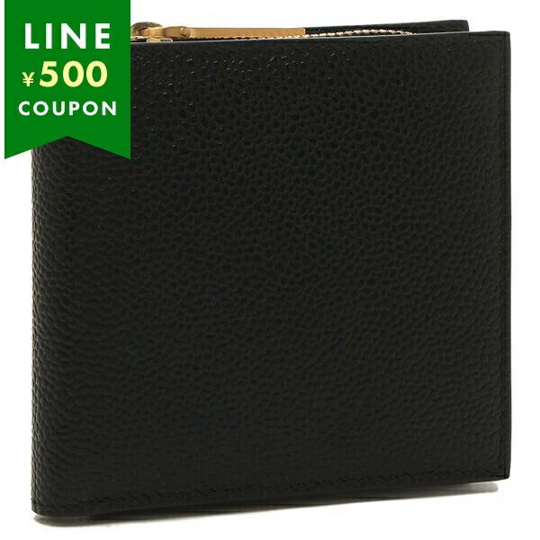 THOM BROWNE トムブラウン 二つ折り財布 ミニ財布 ブラック メンズ  