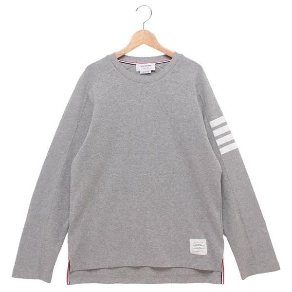 THOM BROWNEトムブラウン長袖カットソー サイズ2(M)グレーストライプ THOM BROWNE トムブラウン Tシャツ カットソー ロングスリーブT グレー