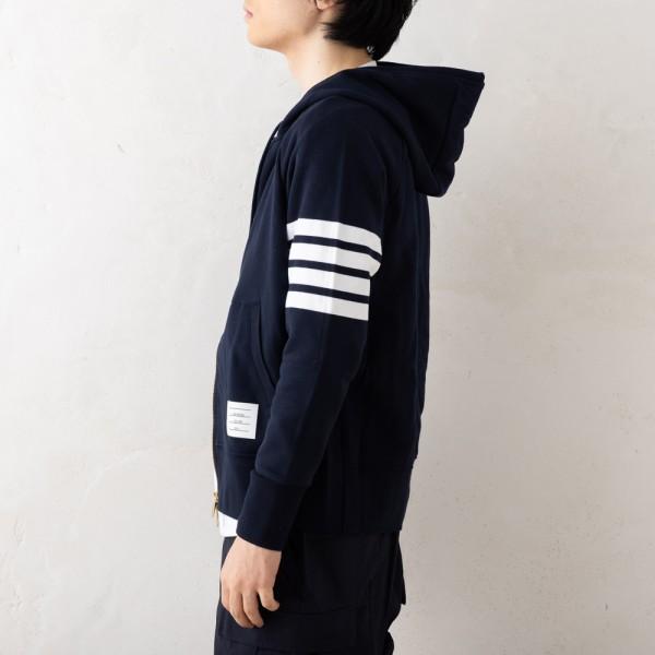 【極美品】THOM BROWNE トムブラウン　4barジップパーカー　フーディ THOM BROWNE/トムブラウン_men 通販 | 4-BAR ジップアップ