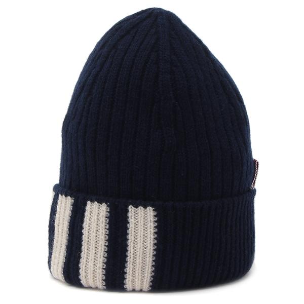 THOM BROWNE トムブラウン 帽子 ビーニー ニット帽 ネイビー メンズ