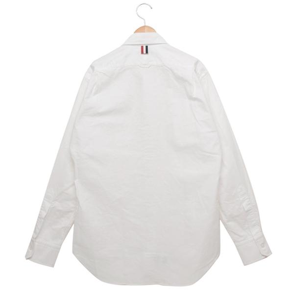 THOM BROWNE ホワイトシャツ 長袖 クラシック ポプリン アームバンド シャツ | Thom Browne