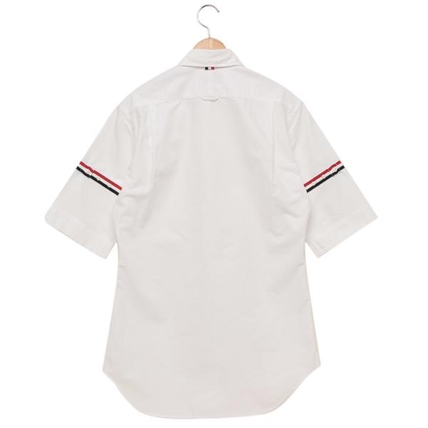 トムブラウン シャツ THOM BROWNE クラシックフィット ショートスリーブ オックスフォード シャツ ホワイト メンズ MWS242A F0313 100の画像