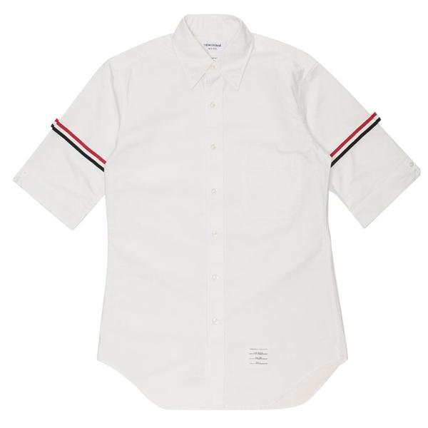トムブラウン シャツ THOM BROWNE クラシックフィット ショートスリーブ オックスフォード シャツ ホワイト メンズ MWS242A F0313 100の画像