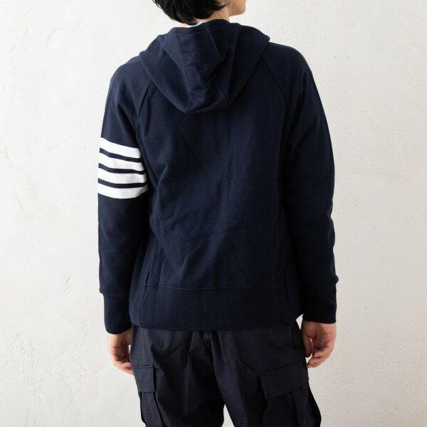 【美品】THOM BROWNE　トムブラウン　ジップアップパーカー　ネイビー 2 THOM BROWNE/トムブラウン 4bar ジップアップパーカー ネイビー サイズ