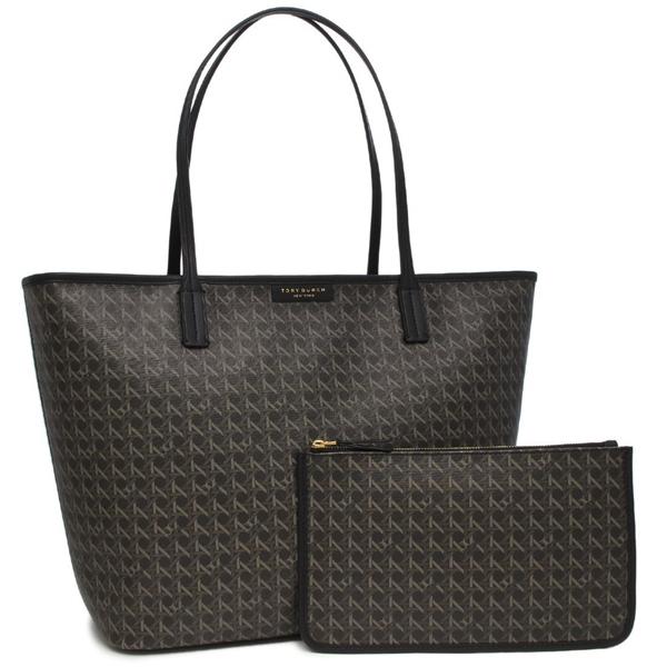 Tory Burchトリーバーチ ブラック レザー スエード ビジネスバッグ