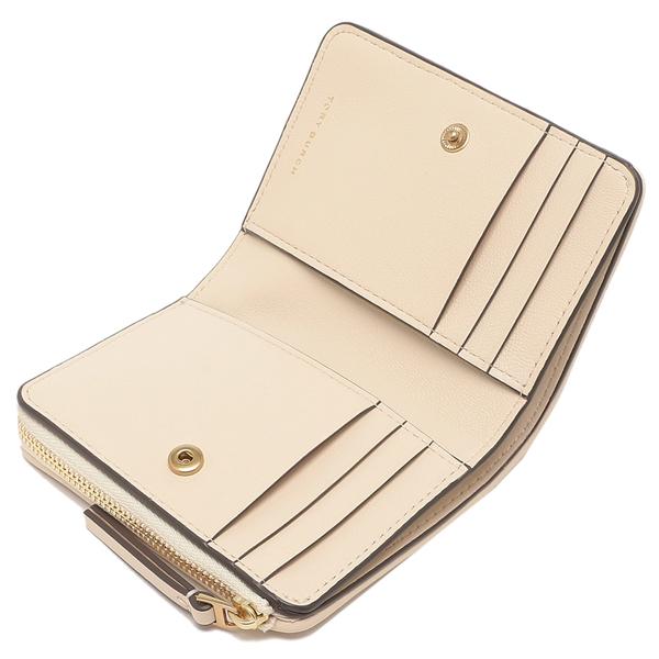 TORY BURCH トリーバーチ 二つ折り財布 キラシェブロン ベージュ TORY BURCH トリーバーチ 二つ折り財布 キラシェブロン ベージュ