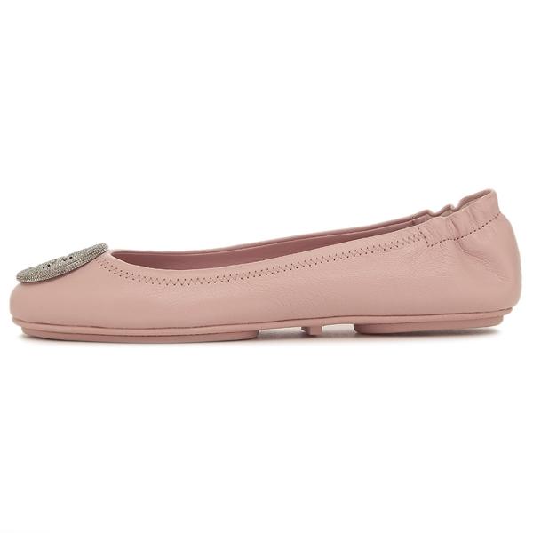 トリーバーチピンク レザー フラットシューズ ロゴ バレーシューズ TORY BURCH トリーバーチ バレエシューズ フラットシューズ