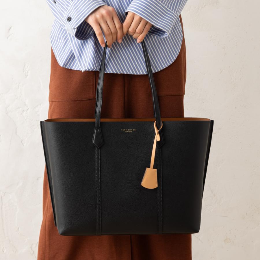 【極美品】【TORY BURCH】ビジネスバッグ　牛革　メンズ　レディース TORY BURCH（トリーバーチ） トートバッグ ペリー ブラック レディース