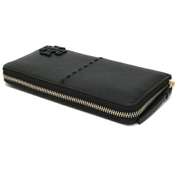 【TORY BURCH】トリーバーチ 美品 長財布 マックグロー シボ革 黒 TORY BURCH トリーバーチ 長財布 マックグロー レディース