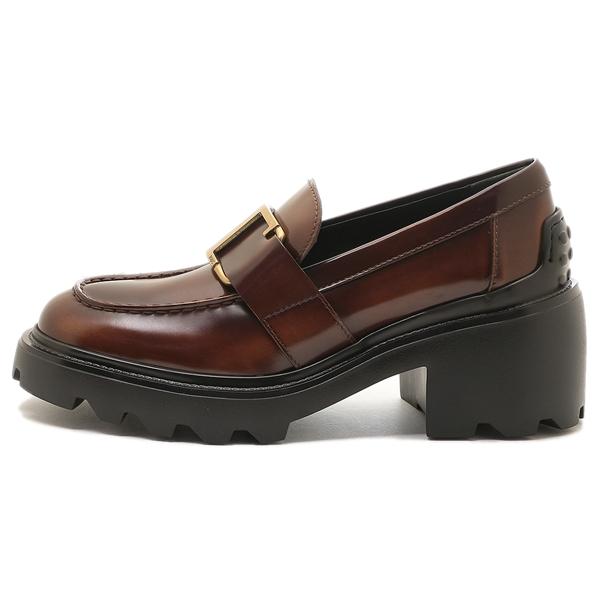トッズ ローファー オックスフォード Tタイムレス ロゴ Tチャーム ブラウン レディース TODS XXW08D0EU50 SHA S003の画像