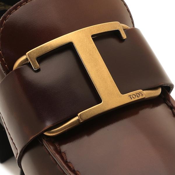 トッズ ローファー オックスフォード Tタイムレス ロゴ Tチャーム ブラウン レディース TODS XXW08D0EU50 SHA S003の画像