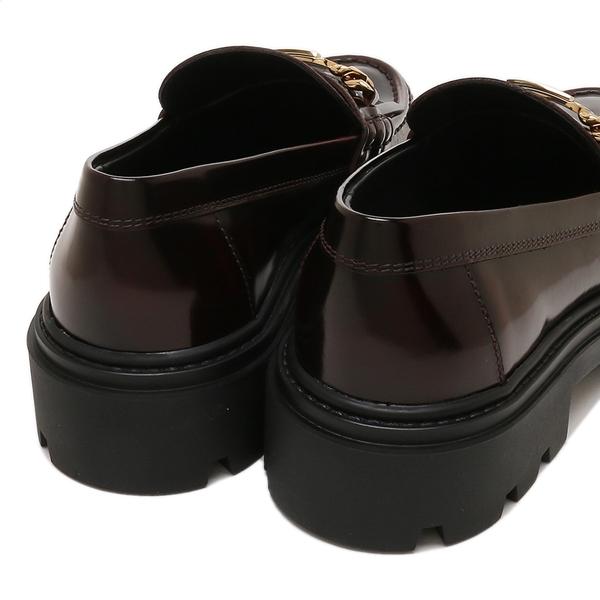トッズ　ダブルTフリンジローファー　厚底　ブラック　ブラウン　36.5 TOD'S（トッズ） ローファー オックスフォード ワインレッド