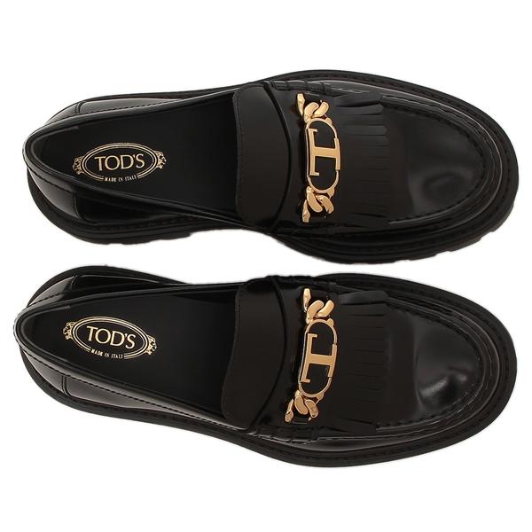 TOD'S トッズ Tチェーン ローファー 黒 ブラック