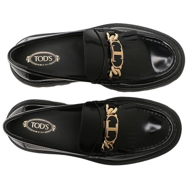 TOD'S トッズ ローファー オックスフォード フリンジ ブラック TOD'S トッズ ローファー オックスフォード フリンジ ブラック
