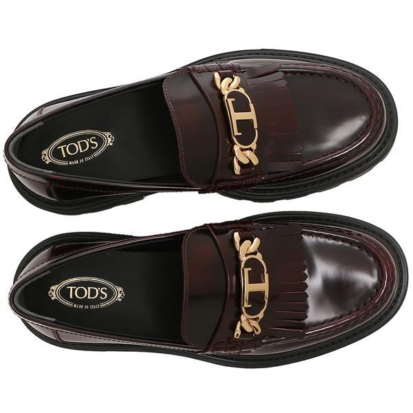 トッズ ローファー オックスフォード Tチェーン フリンジ ブラウン レディース TODS XXW08J0GF80 SHA R810の画像