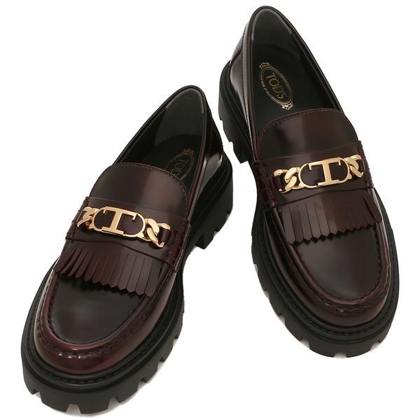 トッズ ローファー オックスフォード Tチェーン フリンジ ブラウン レディース TODS XXW08J0GF80 SHA R810の画像