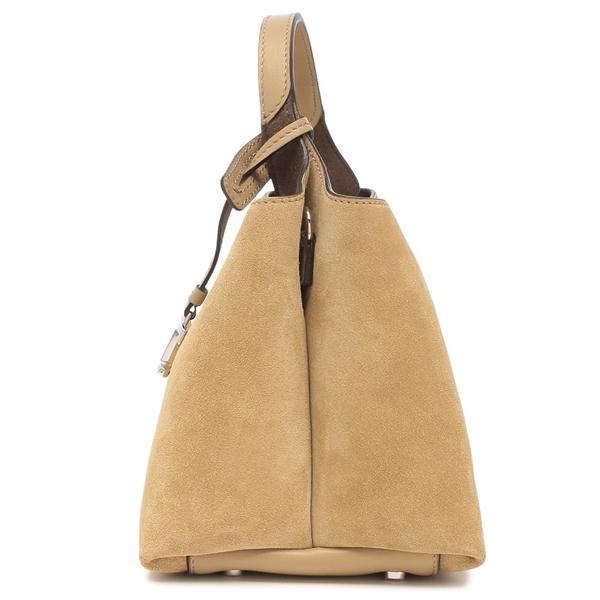 トッズ ハンドバッグ ショルダーバッグ Tタイムレス マイクロサイズ スエード ブラウン レディース TOD'S XBWAPAEL000 P3A 4L20の画像