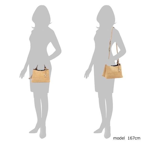 トッズ ハンドバッグ ショルダーバッグ Tタイムレス マイクロサイズ スエード ブラウン レディース TOD'S XBWAPAEL000 P3A 4L20の画像