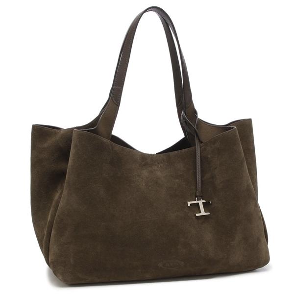 TOD'S（トッズ） トートバッグ Tタイムレス ミディアム ブラウン