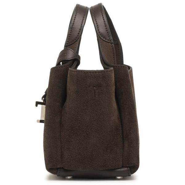 トッズ ハンドバッグ ショルダーバッグ T タイムレス スエード マイクロ Tチャーム ブラウン レディース TOD'S XBWAPAFL000 P3A 0ZQ7の画像