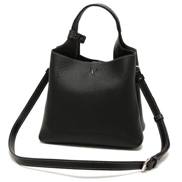 Fuku ✨美品✨ トッズ TOD’S ハンドバッグ ブラック 白ステッチ TOD'S トッズ ハンドバッグ ショルダーバッグ ロゴ Tチャーム